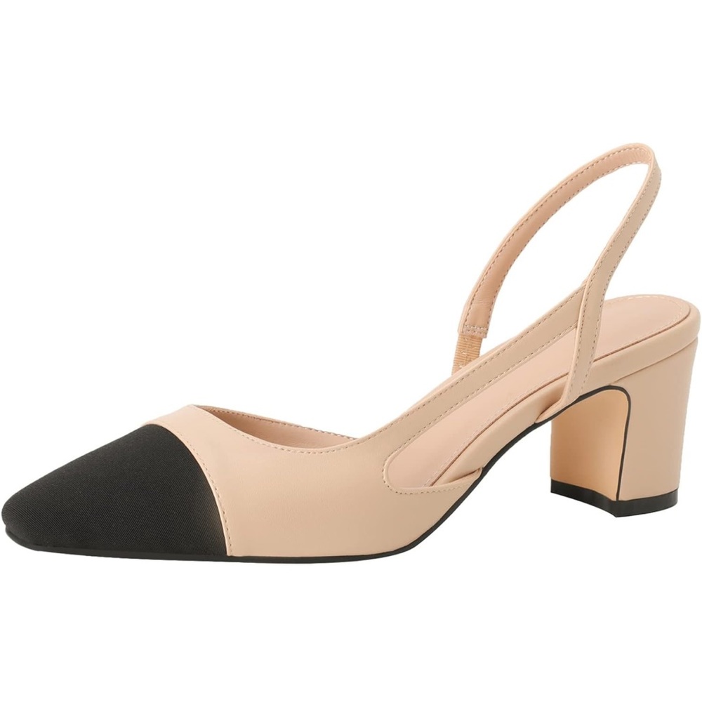 Nude pull on pumps; size 10. Worn only once!